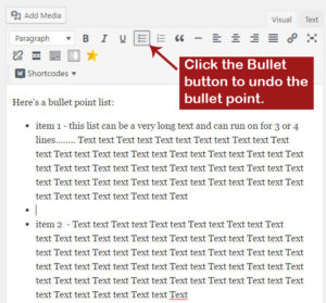 how to add bullet points on word 2013