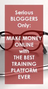 Serious Bloggers Only: Make Money Online with The Best Training Platform Ever