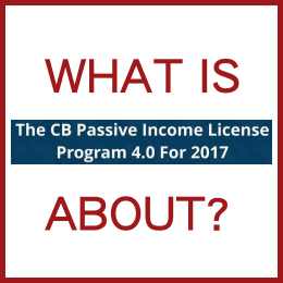 What Is CB Passive Income 4.0 About for 2017