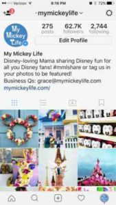 My Mickey Life Instagram Acccount