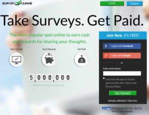 Survey Junkie Home Page