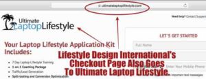 Lifestyle Design International's checkout page