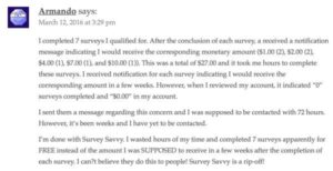 SurveySavvy testimonial 1
