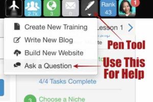 Wealthy Affiliate Tips - Ask A Question Pen Tool