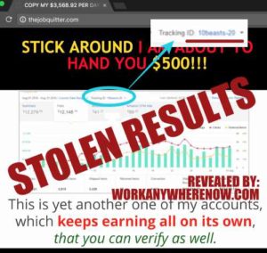 The Job Quitter System Fake Income Results