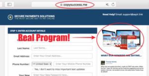 Copy Success checkout goes to Aspire