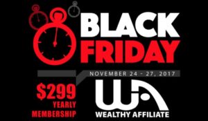 Wealthy Affiliate Black Friday Sale 2017
