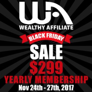 Wealthy Affiliate Black Friday Sale 2017