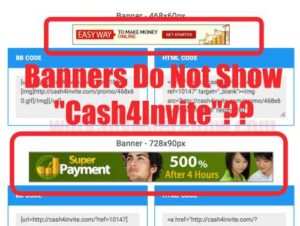 Cash For Invite (Cash4Invite) Banners have no site name