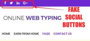 Online Web Typing Fake Social Buttons