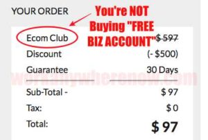 Free Biz Account is not the real system