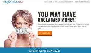 Money Finder USA home page