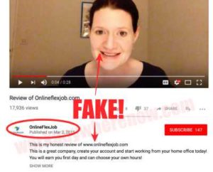 Online Flex Job Fake Testimonies