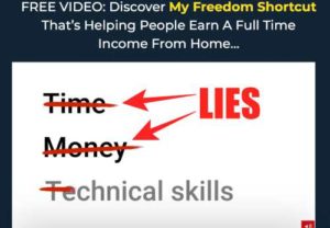 The Freedom Shortcut lies not needing money for this system