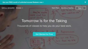 Skillshare Home Page