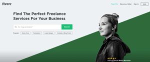 Fiverr home page
