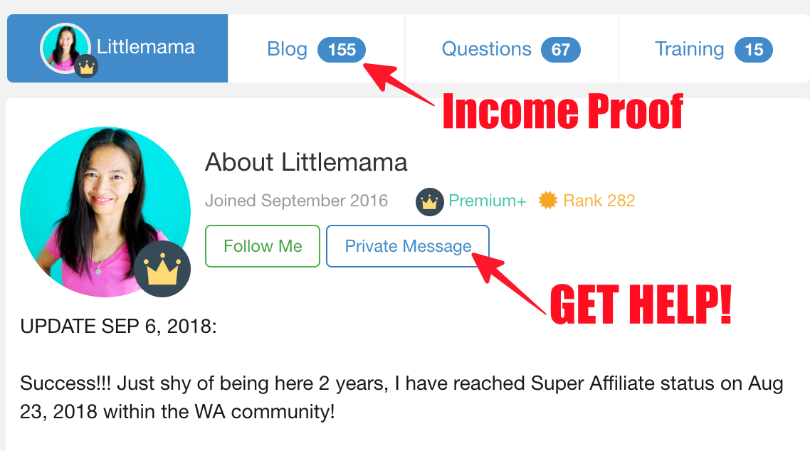 Littlemama's Wealthy Affiliate Profile 2022